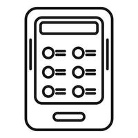 E-Book-Bildungssymbol Umrissvektor. digitales Buch vektor