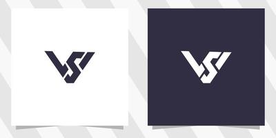 Buchstabe ws sw Logo-Design vektor