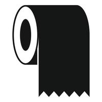 Toilettenpapierrolle Symbol einfacher Vektor. WC Toilette vektor