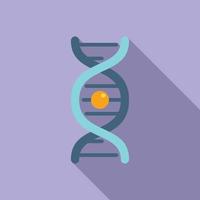 flacher vektor des dna-testsymbols. GVO-Lebensmittel