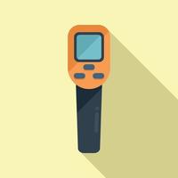 Flacher Vektor des Kontaktwaffensymbols. digitales Thermometer