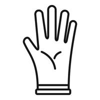 sauberer Handschuh-Symbol-Umrissvektor. Chirurgischer Latex vektor