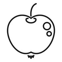 färsk äpple ikon översikt vektor. diet mat vektor