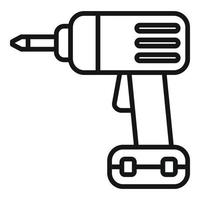 Symbol Umrissvektor für elektrische Bohrmaschine. Handwerkzeug vektor