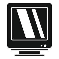 Macintosh-Monitorsymbol einfacher Vektor. Computer-Bildschirm vektor