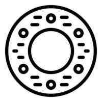 Donut-Keks-Symbol-Umrissvektor. Snack-Keks vektor