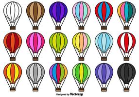 Heißluftballon-Ikonen-vektorkollektion vektor