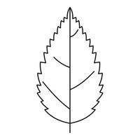 träd blad ikon, översikt stil vektor