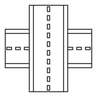 Autobahnsymbol mit mehreren Ebenen, Umrissstil vektor