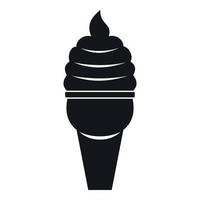 Eis in Waffelkegel-Symbol, einfachen Stil vektor