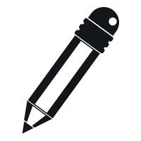 Bleistift mit Radiergummi-Symbol, einfacher Stil vektor