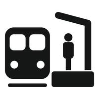 Passagierwartesymbol einfacher Vektor. Stadtverkehr vektor