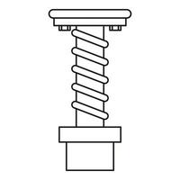 Symbol für Spiralwerkzeug, Umrissstil vektor