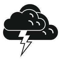 Gewittersymbol einfacher Vektor. wolkiges Wetter vektor