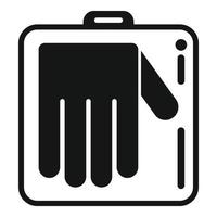 Handschuhfach Symbol einfacher Vektor. Chirurgischer Latex vektor