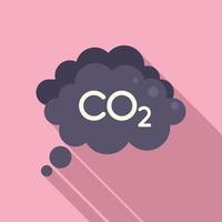 Co2-Emissionssymbol flacher Vektor. globales Klima vektor