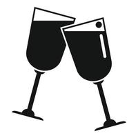 Alkohol trinken Symbol einfachen Vektor. Toast aus Glas vektor