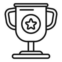 Universitätspreis-Cup-Symbol-Umrissvektor. Grad Ausbildung vektor