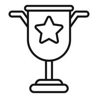 Rating Cup Symbol Umrissvektor. Kundenstern vektor