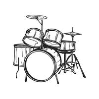 vektor illustration av musikalisk instrument trumma uppsättning