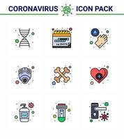 25 coronavirus nödsituation iconset blå design sådan som skelett ben medicinsk virus mask viral coronavirus 2019 nov sjukdom vektor design element