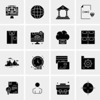 16 universelle Business-Icons Vektor kreative Icon-Illustration zur Verwendung in Web- und Mobilprojekten