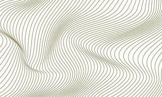 Goldlinienwellen auf weißem Hintergrund, abstraktes Hintergrundvektordesign vektor