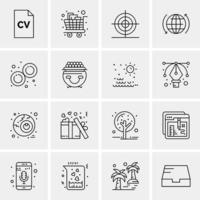 16 universelle Business-Icons Vektor kreative Icon-Illustration zur Verwendung in Web- und Mobilprojekten