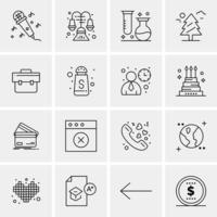 16 universelle Business-Icons Vektor kreative Icon-Illustration zur Verwendung in Web- und Mobilprojekten