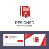 kreativ företag kort och logotyp mall Rättslig Rättslig dokument dokumentera dokument sida vektor illustration