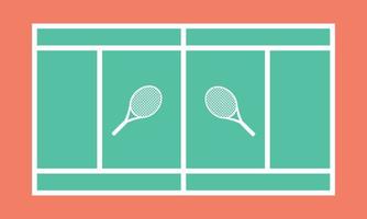 tennis domstol topp se. tennis fält sport konkurrens bakgrund vektor illustration
