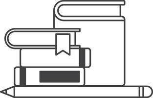 Stapel Bücher auf der Regalillustration im minimalen Stil vektor