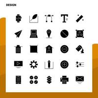 25 Design-Icon-Set solide Glyphen-Icon-Vektor-Illustrationsvorlage für Web- und mobile Ideen für Unternehmen vektor