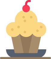 kaka efterrätt muffin ljuv tacksägelse platt Färg ikon vektor ikon baner mall