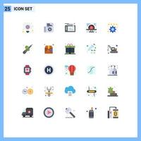 25 universell platt Färg tecken symboler av bokmärke hemsida design webb vaddera redigerbar vektor design element
