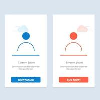 Persönliches Personalisierungsprofil Benutzer Blau und Rot Herunterladen und jetzt kaufen Web-Widget-Kartenvorlage vektor