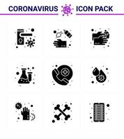 covid19 korona virus förorening förebyggande blå ikon 25 packa sådan som laboratorium flaska tvätta kemi tvättning viral coronavirus 2019 nov sjukdom vektor design element