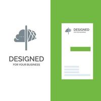 Kreativität Idee Vorstellungskraft Einsicht Inspiration graues Logodesign und Visitenkartenvorlage vektor