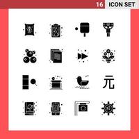 16 kreative Symbole moderne Zeichen und Symbole von Thanksgiving Cranberry Ping-Pong-Beere unterstützen editierbare Vektordesign-Elemente vektor