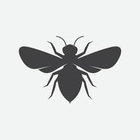 Honigbienen-Symbol. Bienen-Symbol. Vektorsilhouette eines Honigbienenzeichens. Vektor-Illustration vektor