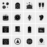 16 universelle Business-Icons Vektor kreative Icon-Illustration zur Verwendung in Web- und Mobilprojekten