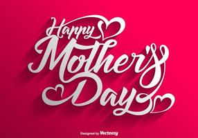 Vector Happy Mother's Day Beschriftung Hintergrund