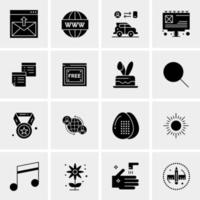 16 universelle Geschäftssymbole Vektor kreative Symbolillustration zur Verwendung in Web- und Mobilprojekten