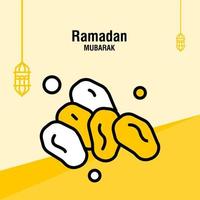 ramadan kareem hälsning mall islamic halvmåne och arabicum lykta vektor illustration