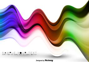 Vektor buntes abstraktes Wellen-Plakat