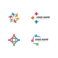 gemenskap vård logotyp mall vektor