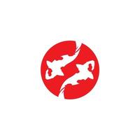 koi fisk logotyp vektor ikon
