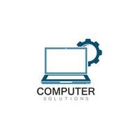 Vektor-Computer- und Laptop-Reparatur-Logo-Vorlage-Symbol-Illustration vektor
