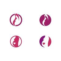Logo-Vektorsymbol für schwangere Frauen vektor