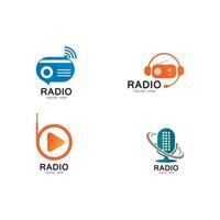 radio-logo-vorlage-vektor-symbol-illustration vektor